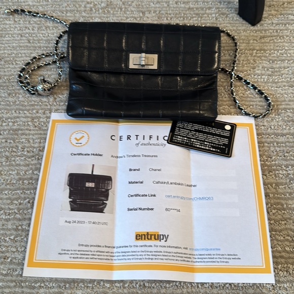 🔥❤️ CHANEL CHOCOLATE BAR 2.55 LAMBSKIN FLAP CLUTCH/WAIST BAG 🔥❤️ - Picture 3 of 16